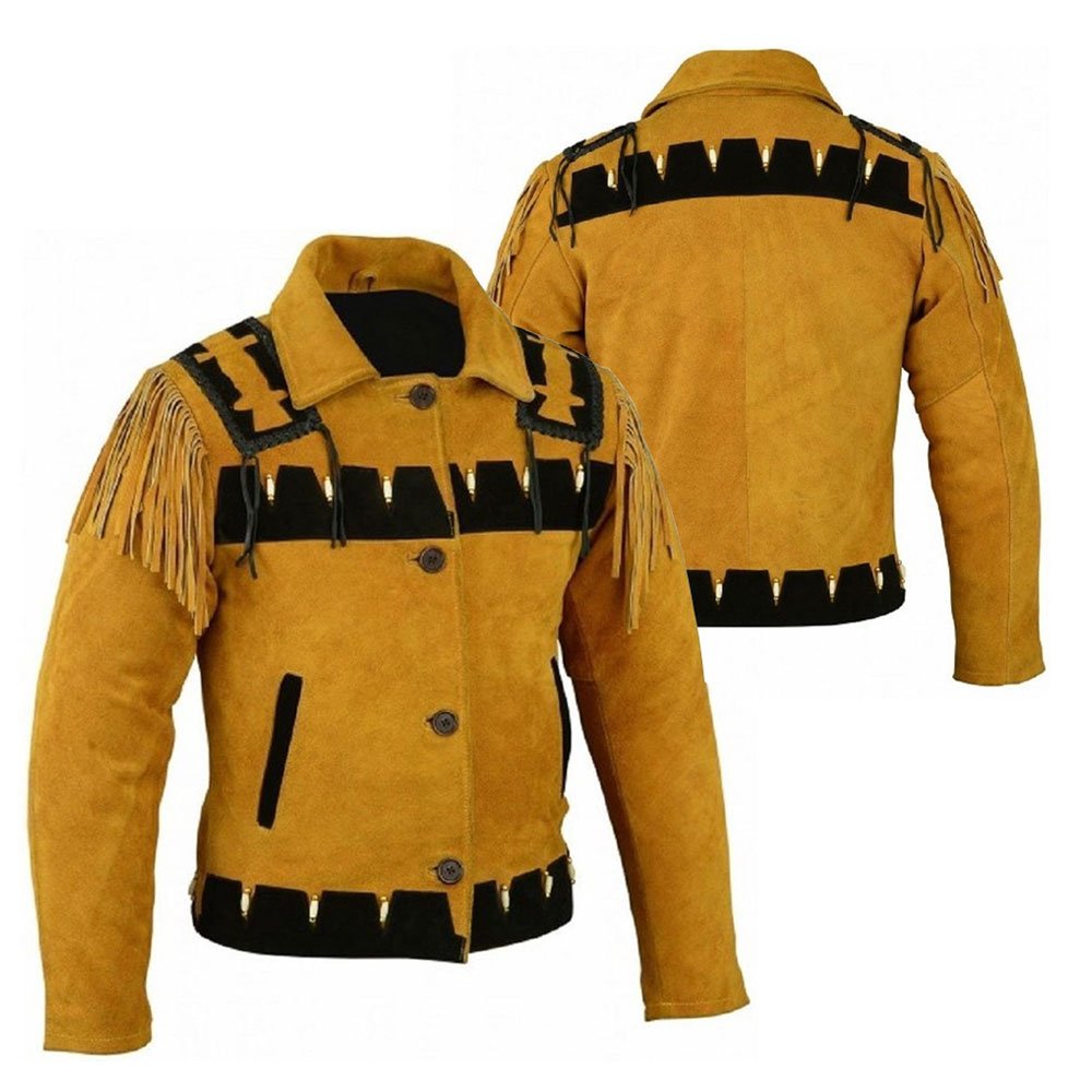 Men Cowboy Leather Jacket High Quality Classic Motorcycle Bike Cowboy Jackets For Male