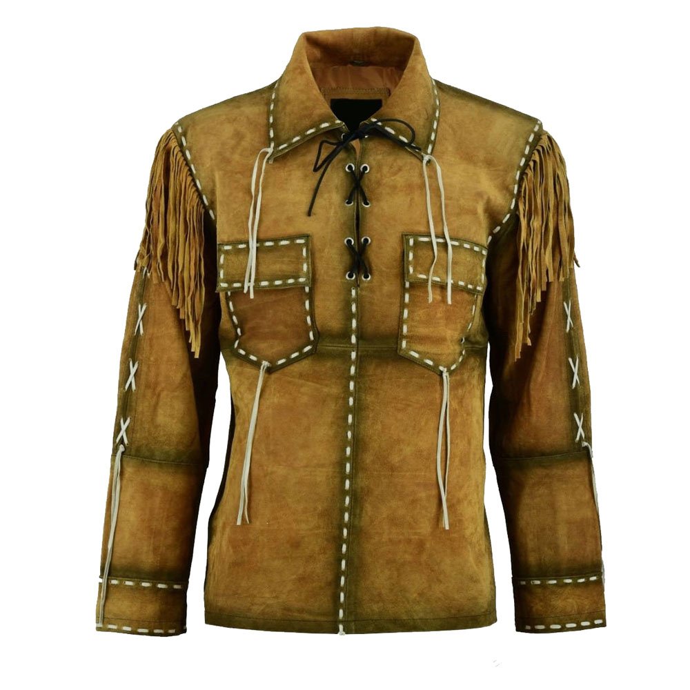 Men Cowboy Leather Jacket High Quality Classic Motorcycle Bike Cowboy Jackets For Male