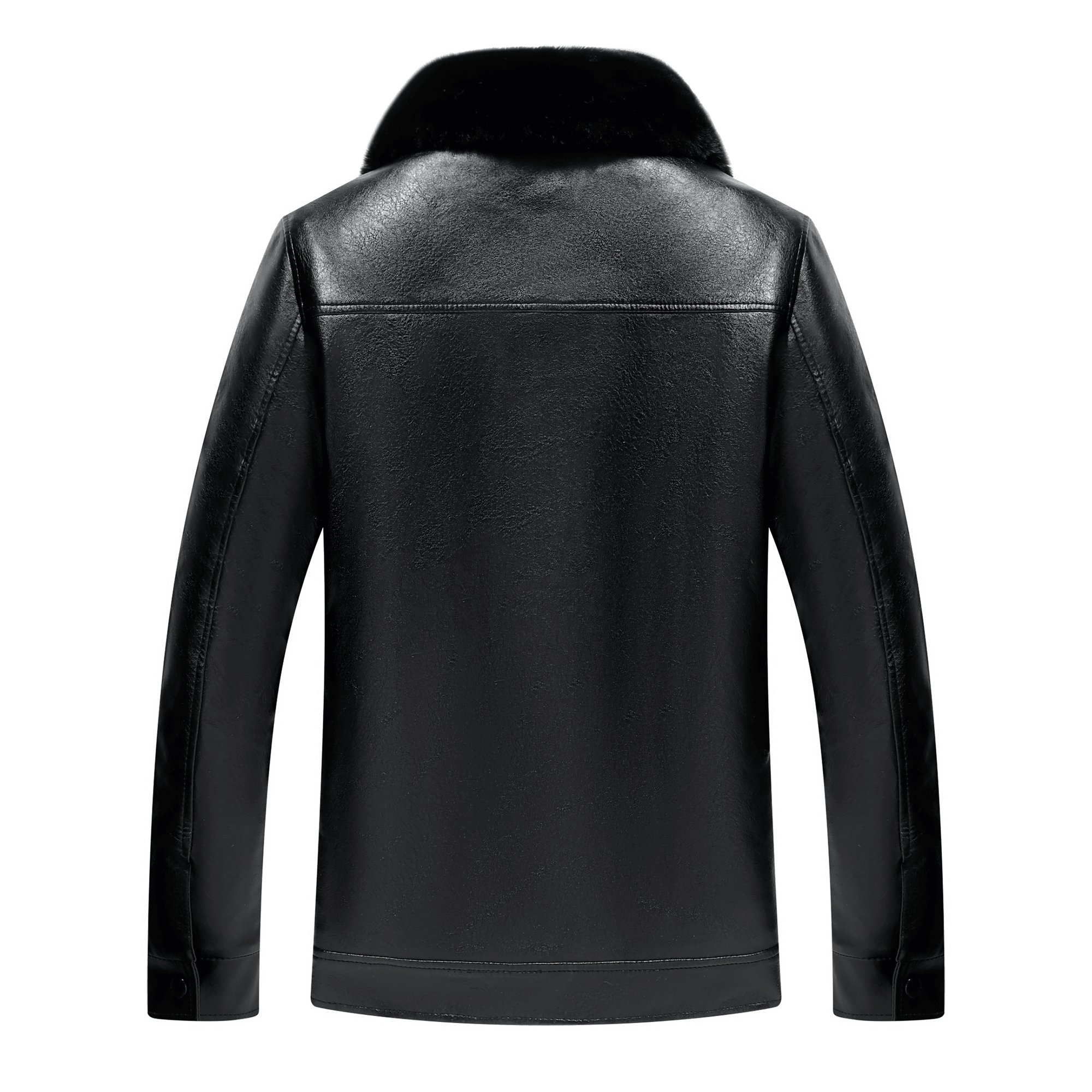 High Quality Fashionable Winter Wear for Men Premium Leather Jacket with Heavy Fur for Ultimate Warmth and Sophistication