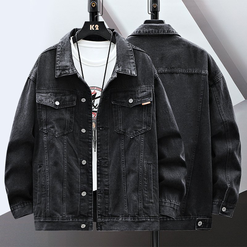 Dynamics Trendy slim fit men's jacket European and American retro nostalgic blue men's clothing Slim Fit denim jacket