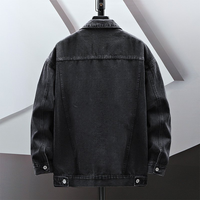 Dynamics Trendy slim fit men's jacket European and American retro nostalgic blue men's clothing Slim Fit denim jacket