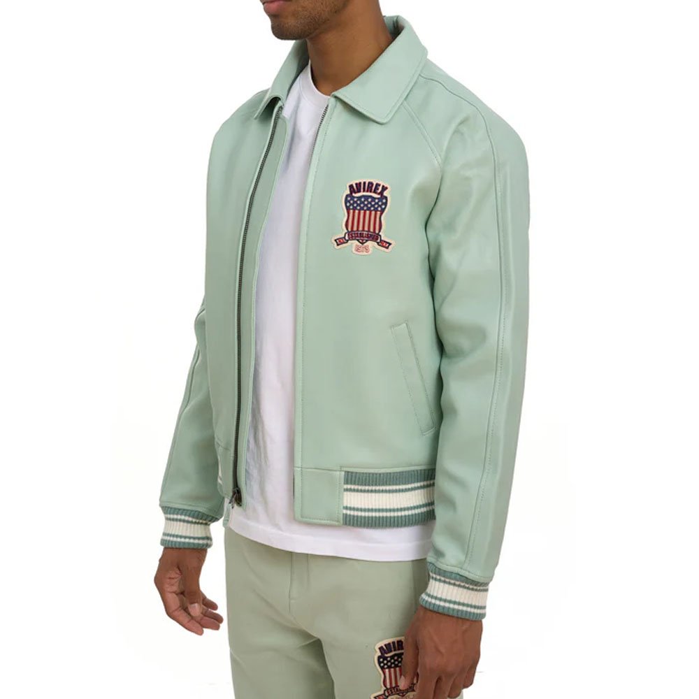 Super Quality Leather Men Hot Selling Avirex Jacket Different Colors Available in Wholesale Selling Price Men Leather Jacket