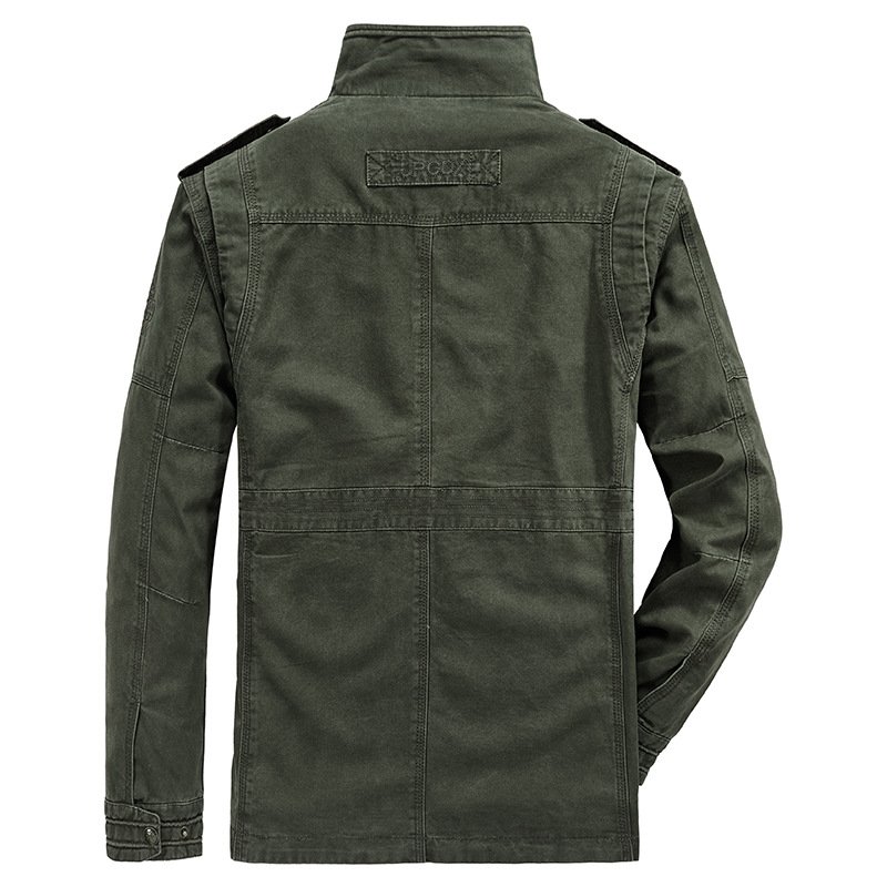 Casual plus size cotton jacket for men stand collar men's jacket