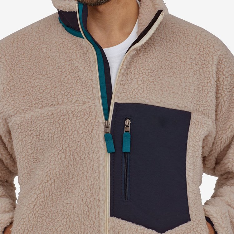New arrival Men's Jackets front pockets Winter Warm Windproof Polyester Lined Zip Up Fleece Men Jacket