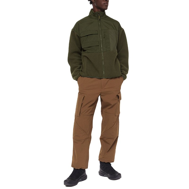 Custom Top Quality cashmere Fleece Streetwear Stand-up Collar Windproof Waterproof Sports Training Men's Jacket