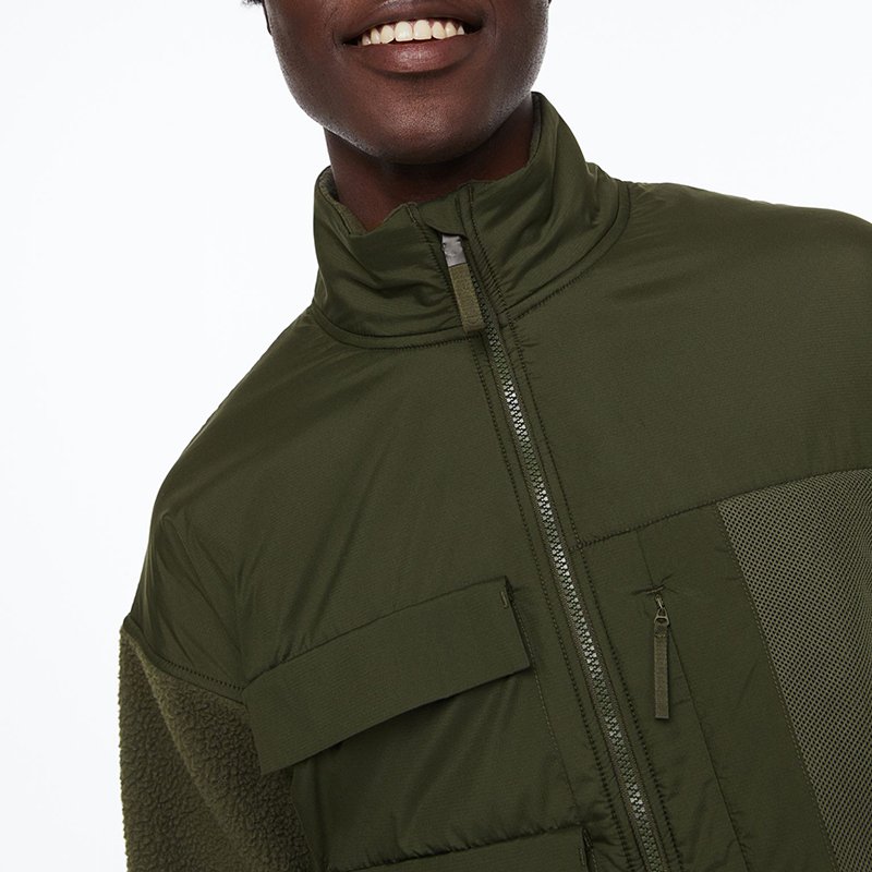 Custom Top Quality cashmere Fleece Streetwear Stand-up Collar Windproof Waterproof Sports Training Men's Jacket