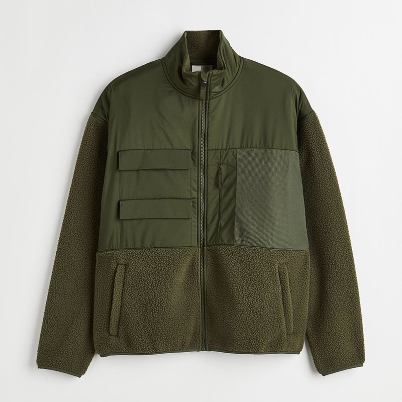 Custom Top Quality cashmere Fleece Streetwear Stand-up Collar Windproof Waterproof Sports Training Men's Jacket