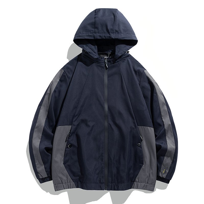 fashion man coat Youth Casual Jacket with Hood large size men jackets Windbreaker for Outdoor Travel in men's coats