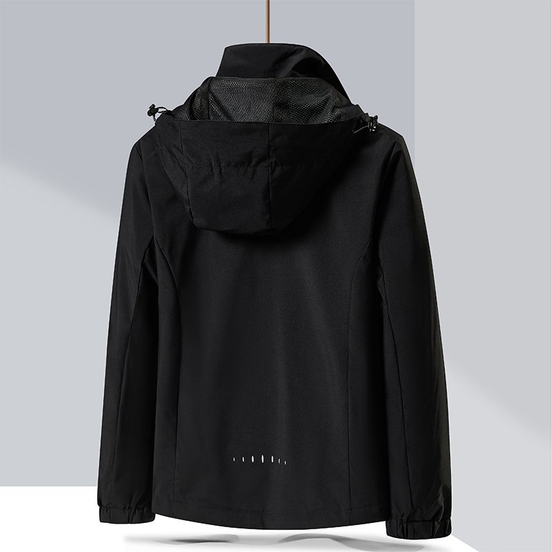 2023 Men 3 in 1 Black Windproof Hiking Fleece Jacket Warm Outdoor Skiing Ice Skating Hoodie Jacket Waterproof Rain Coat