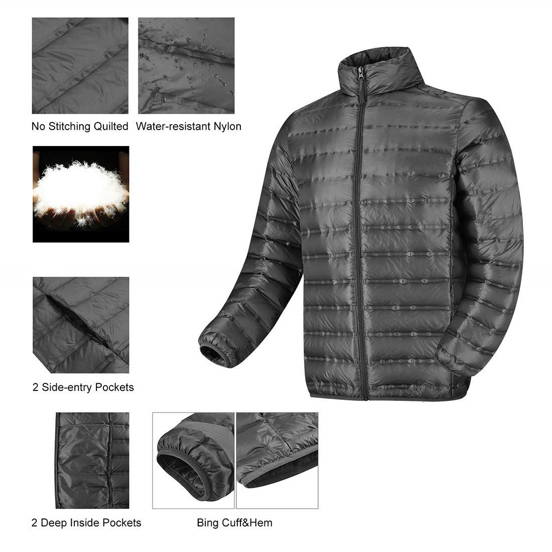 Men Puffer Jacket coat Lightweight Winter Warm Water Resistant Outwear Puffer Jacket Custom Men puffer jacket