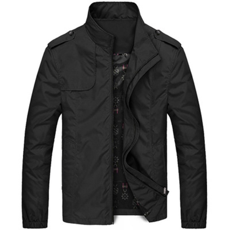 Men's Slim Fit Standing Collar Jacket for Autumn New Season Youth Casual Motorcycle Jacket with Customizable Clothing Logo