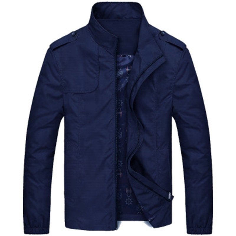 Men's Slim Fit Standing Collar Jacket for Autumn New Season Youth Casual Motorcycle Jacket with Customizable Clothing Logo