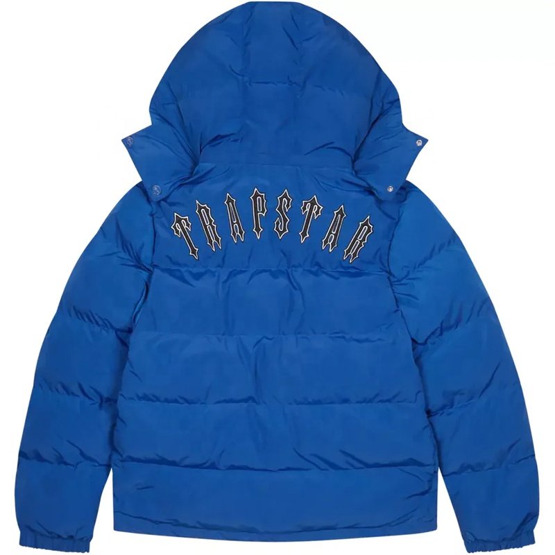 Men's Fashion Street Wear Winter Warm Jacket Top with Hooded Coat Night Reflective Down Jacket Trapstar Grey