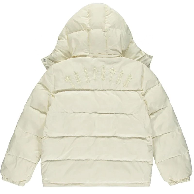 Men's Fashion Street Wear Winter Warm Jacket Top with Hooded Coat Night Reflective Down Jacket Trapstar Grey