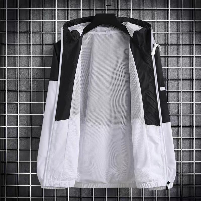 OEM Custom Logo Men's Hooded Windbreaker Jacket Breathable Outdoor Sports-Running Jogging Work Zip XL