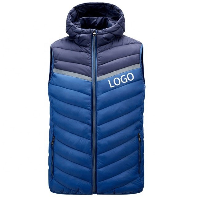 High Quality Sleeveless Men's Puffer Jacket Custom Logo Wholesale Breathable Outdoor Wear Warm Warm Clothing