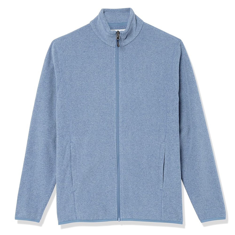 Full Zip Pocket Outdoor Winter Warm Fleece Lined Jacket Men with Custom Design Logo Warm Polar Loose Fleece Men's Jacket