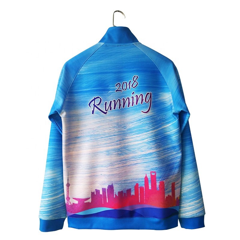 Sublimation Marathon Running Custom zip up sports jacket men's jackets & coats
