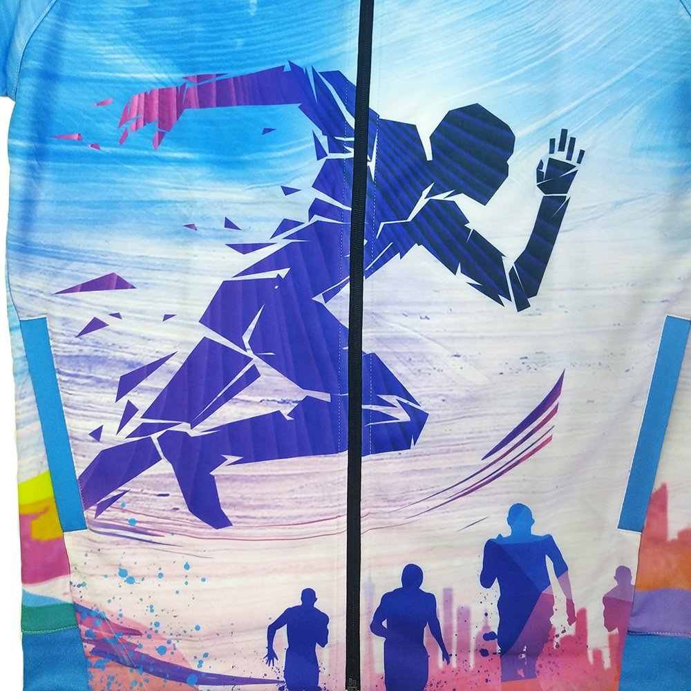 Sublimation Marathon Running Custom zip up sports jacket men's jackets & coats