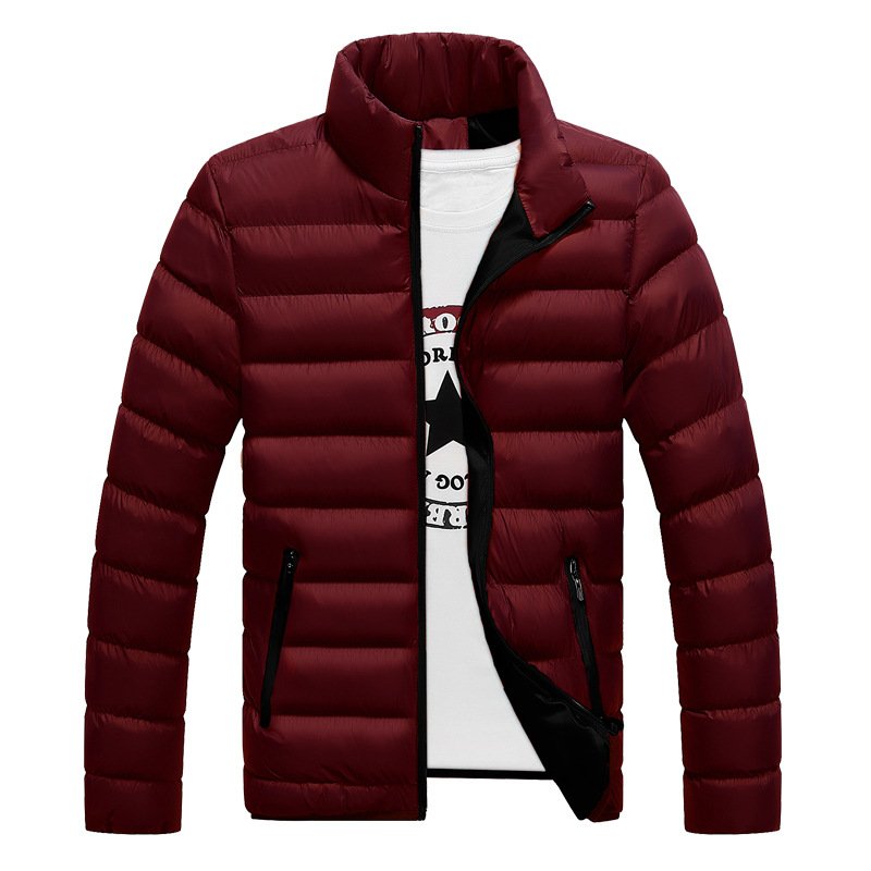Custom Logo Winter Warm Men Jackets Waterproof Windproof Down Coats Quilted Cotton Clothes Jacket