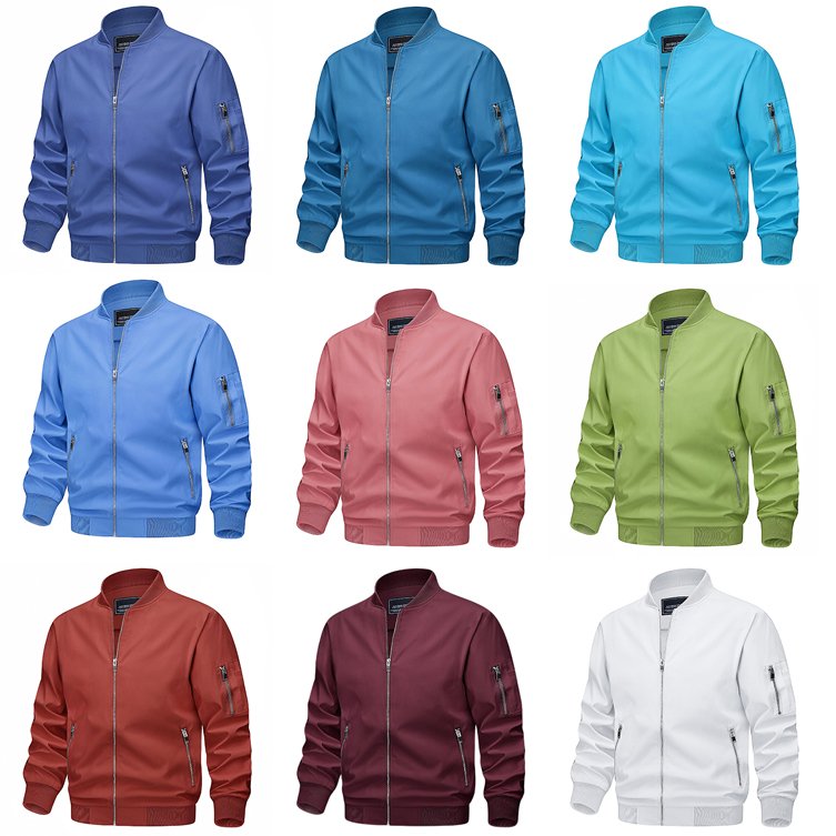 Men's Casual Lightweight Custom Men's Jacket Wind Breaker Zipper Hunting Jacket,Bomber Jackets Lightweight Outwear