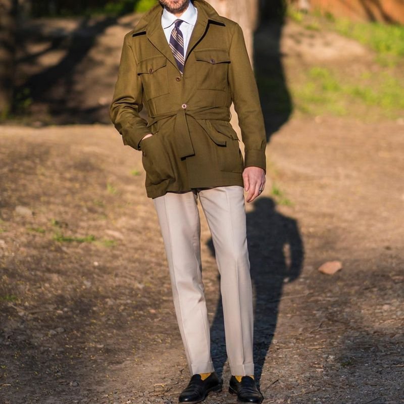 Spring and Autumn New Coat Mid-Length Slim Fit Thin Large Size Windbreaker Men's Casual Jacket