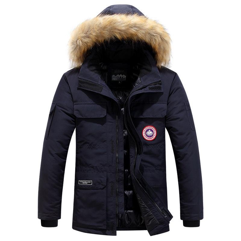 2024 Canada Winter Long Thickening Parka Outdoor Coats Men Clothes Plus Size Men's Jackets