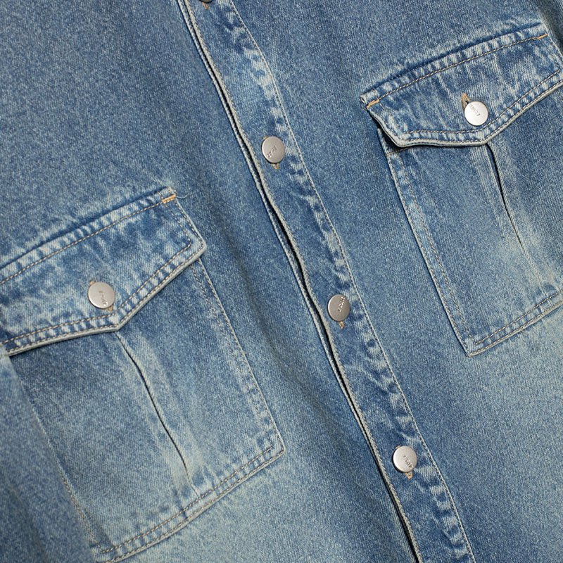 Custom men's denim jackets vintage jeans jacket shirt for men