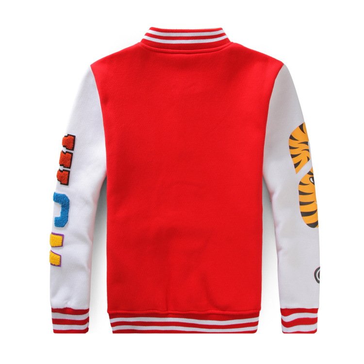 new designer custom black&red cotton shark mouth letterman varsity jackets fleece bapees baseball Jacket men