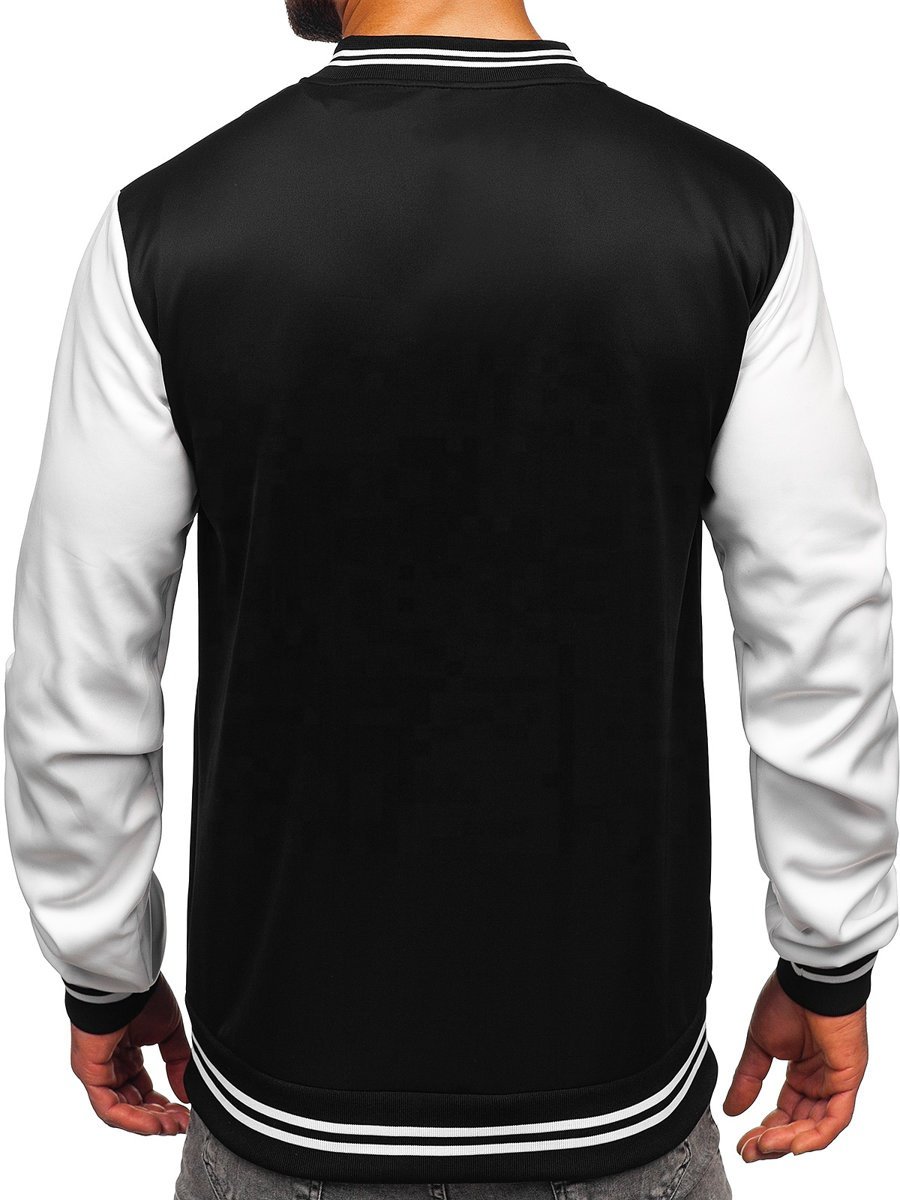 Men Lightweight Baseball Bomber Jacket solid color Snap fastening Stand-up collar Two side pockets High Street Men's Jackets