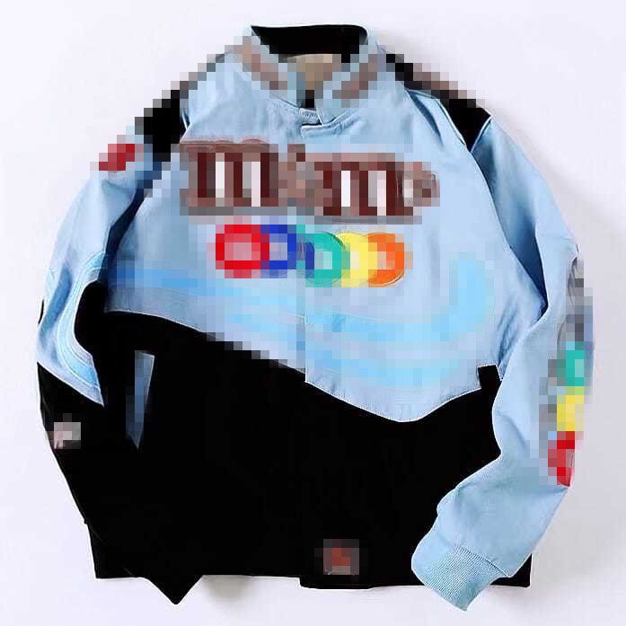 SUNNY Printed Loose Long-Sleeved Stand-Up Collar Jacket Men's Printed Jackets
