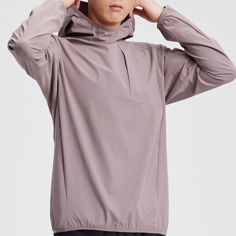 Sport Workout Jacket Men Autumn Pullover Jacket Hooded Wholesale Waterproof Running Jacket