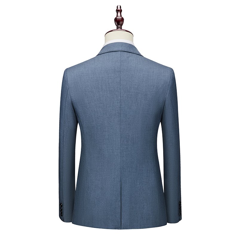 Single Breasted Suit Set for Men's High-end Wool Business Dress Groom's Wedding Dress Men's Suit