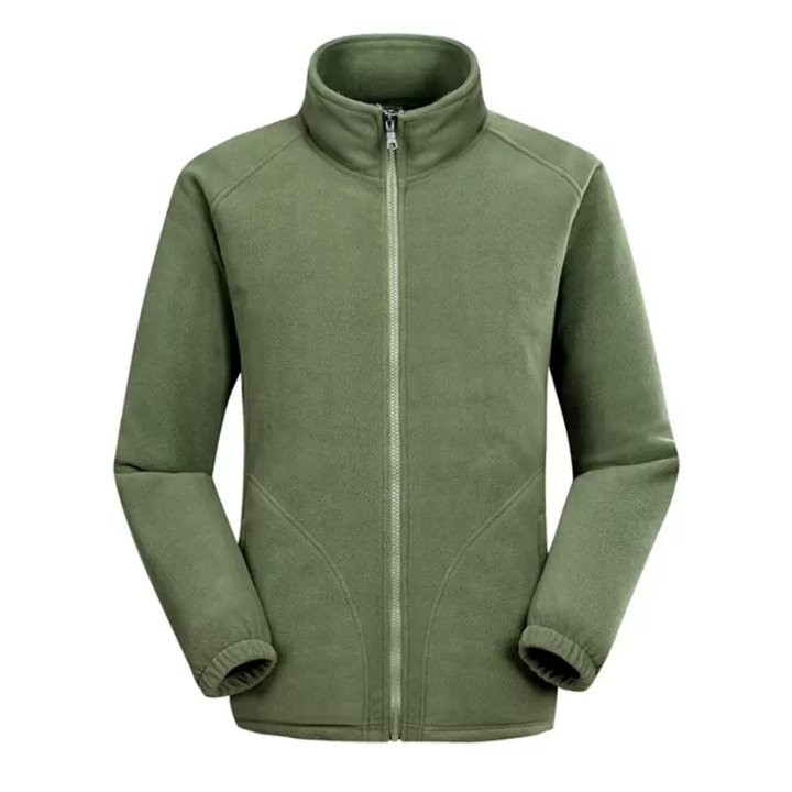 Custom Logo Full Zip Soft Polar Fleece Jacket with Pockets Lightweight Fashion High Street Men's Jackets from Pakistan