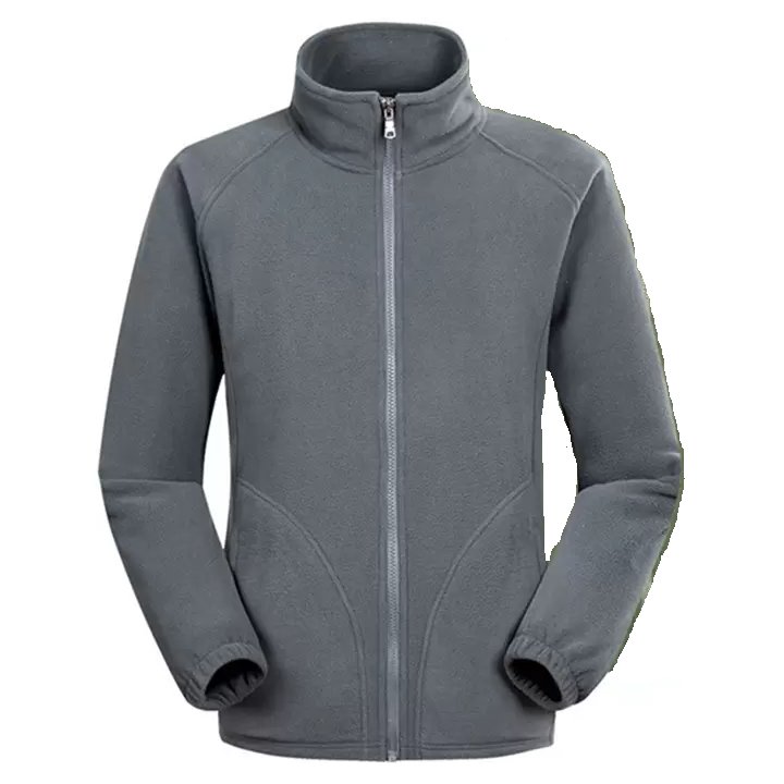 Custom Logo Full Zip Soft Polar Fleece Jacket with Pockets Lightweight Fashion High Street Men's Jackets from Pakistan