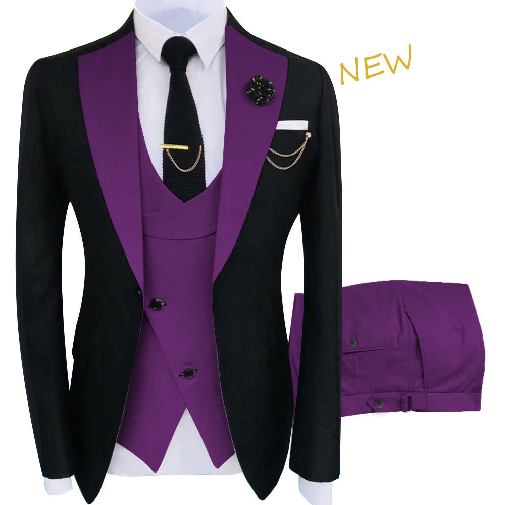 Men's Suit 3 Piece Slim Fit for Men Wedding Groom Suit Prom Formal Business Suits