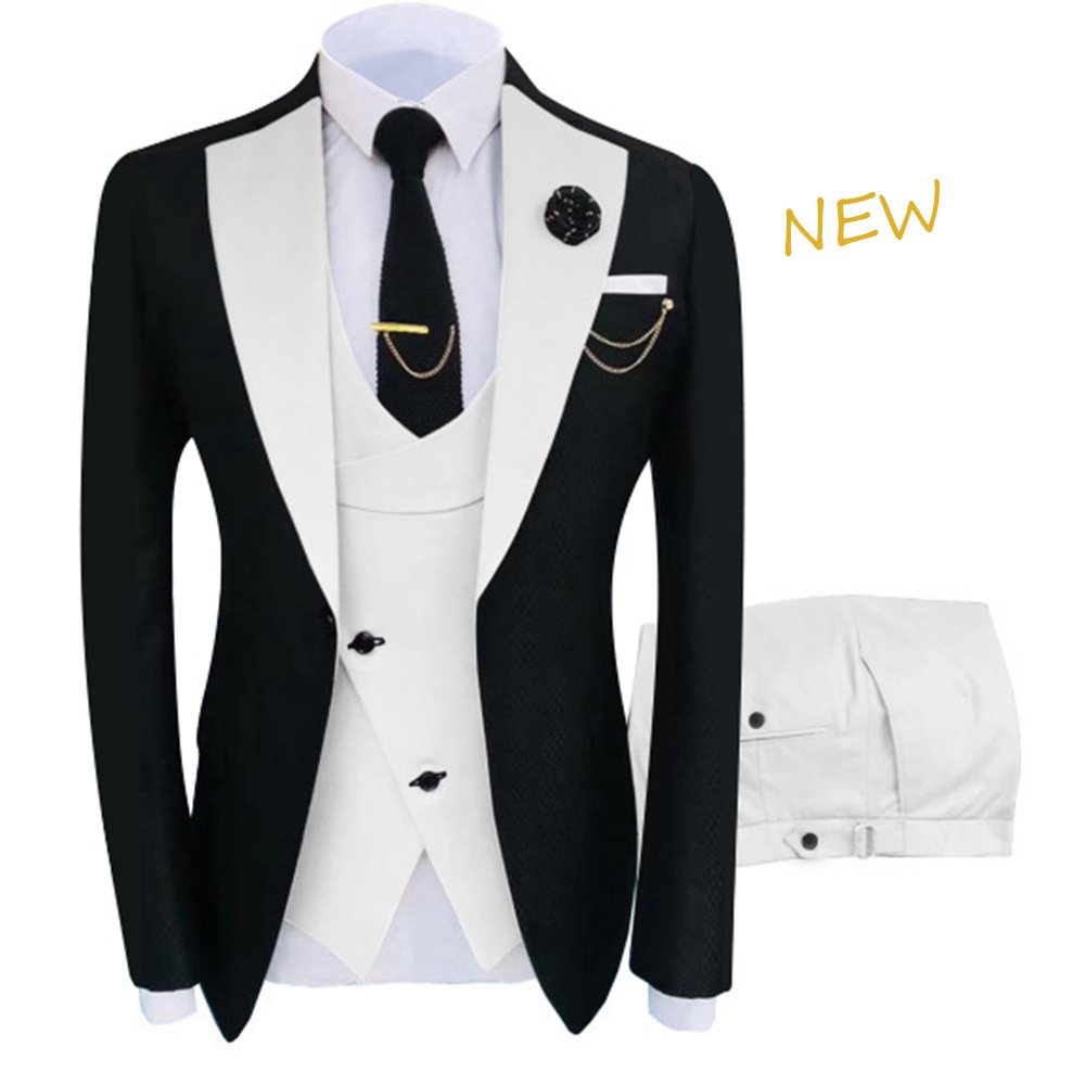 Men's Suit 3 Piece Slim Fit for Men Wedding Groom Suit Prom Formal Business Suits