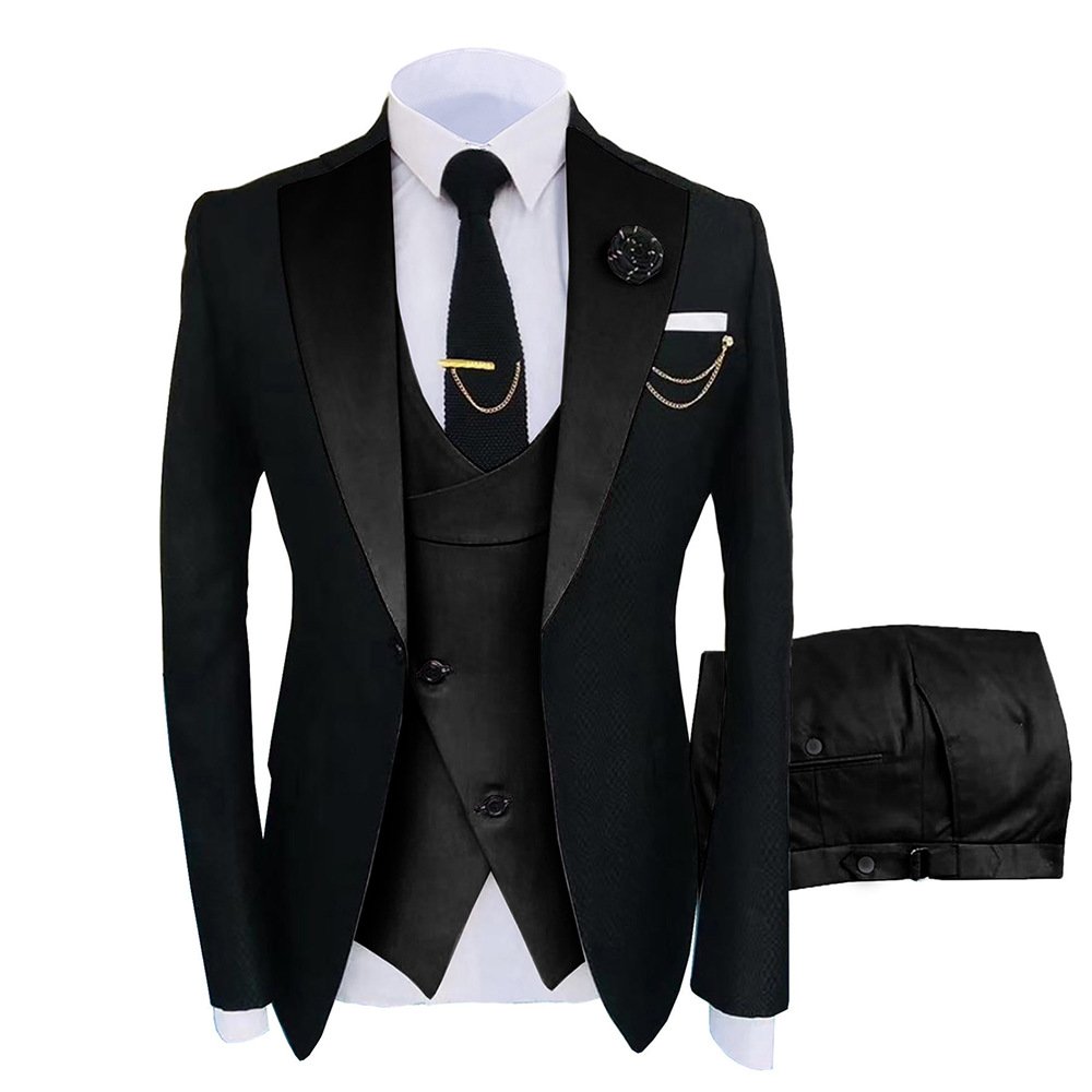 Men's Suit 3 Piece Slim Fit for Men Wedding Groom Suit Prom Formal Business Suits