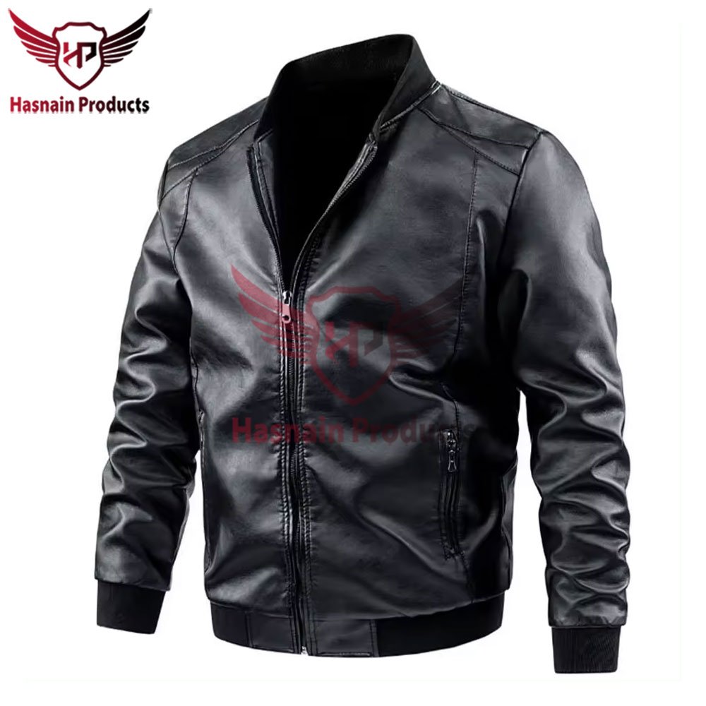 Premium Quality Bomber Sheepskin Leather Jacket Men's Winter Warmth in Various Colors, 100% Pure Leather Outerwear