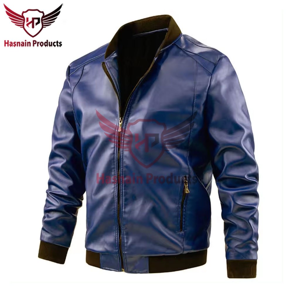 Premium Quality Bomber Sheepskin Leather Jacket Men's Winter Warmth in Various Colors, 100% Pure Leather Outerwear