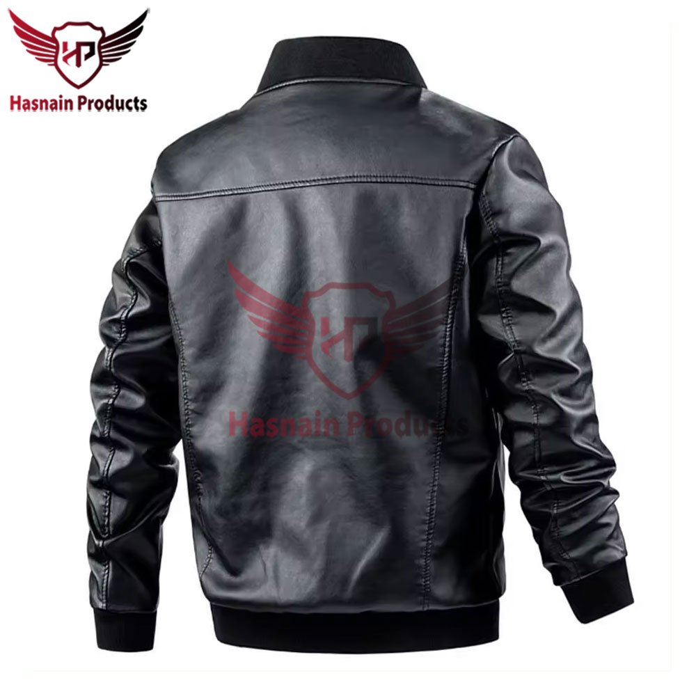 Premium Quality Bomber Sheepskin Leather Jacket Men's Winter Warmth in Various Colors, 100% Pure Leather Outerwear
