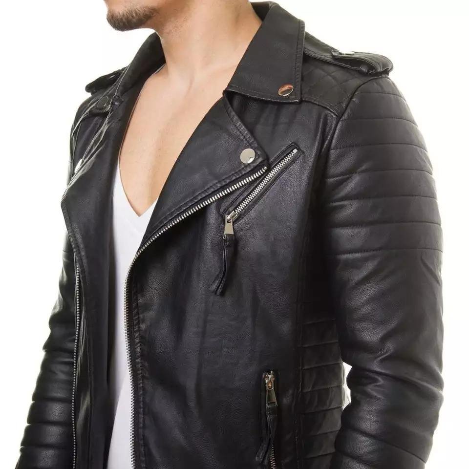 Brown Genuine Leather Jacket Men fashion Jackets All Sizes with Customized Logo and Label Printed