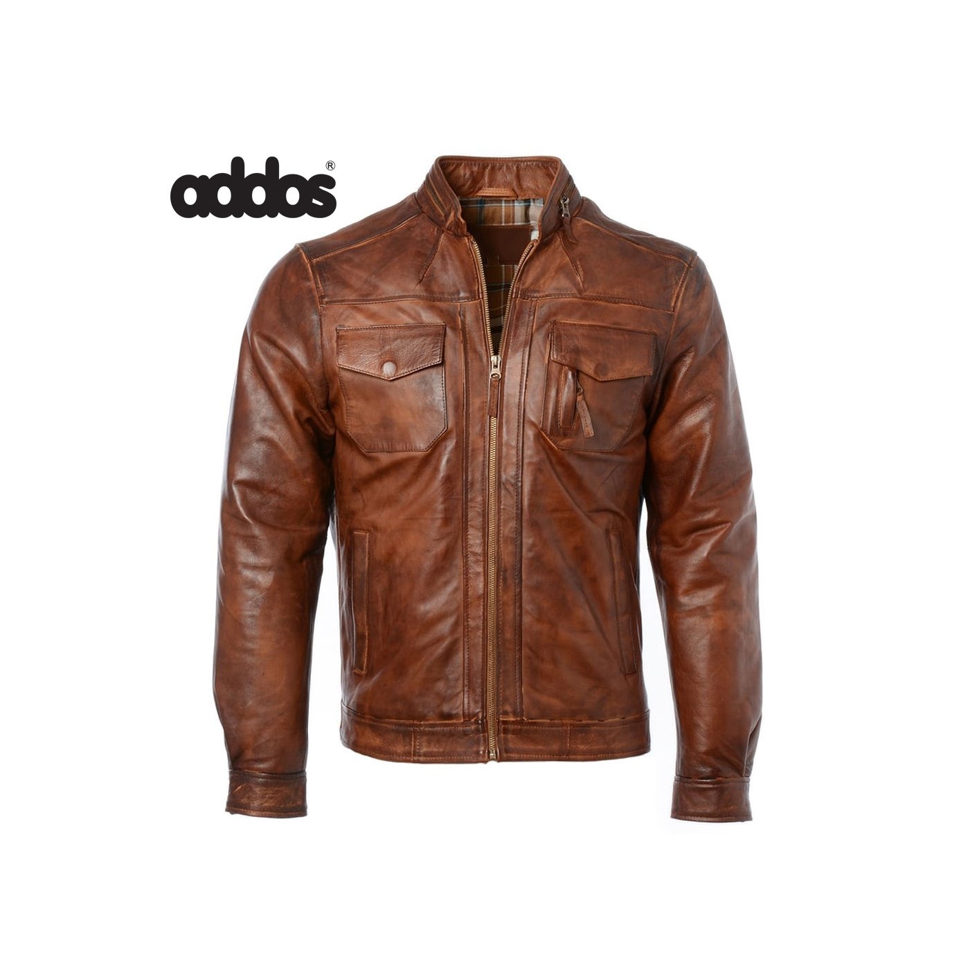 Brown Genuine Leather Jacket Men fashion Jackets All Sizes with Customized Logo and Label Printed