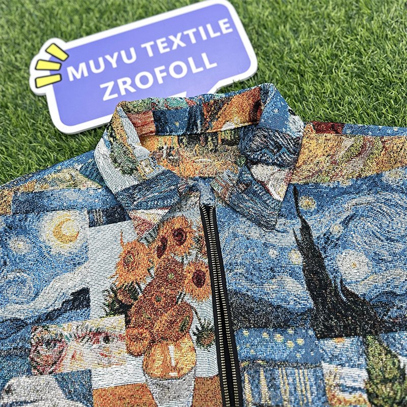 jacket Custom tapestry clothing set manufacturer Van Gogh tapestry jacket tapestry clothing set