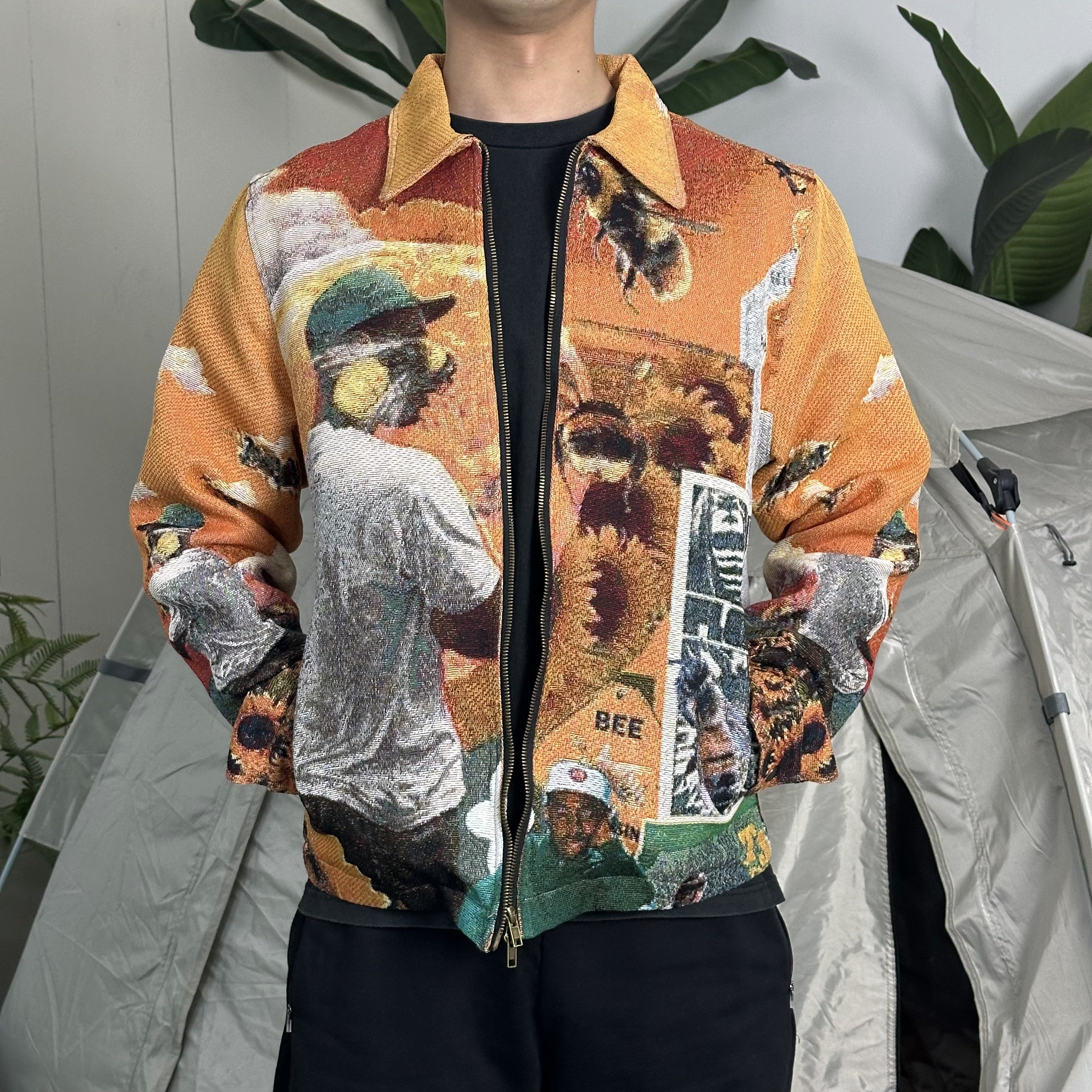 jacket Custom tapestry clothing set manufacturer Van Gogh tapestry jacket tapestry clothing set