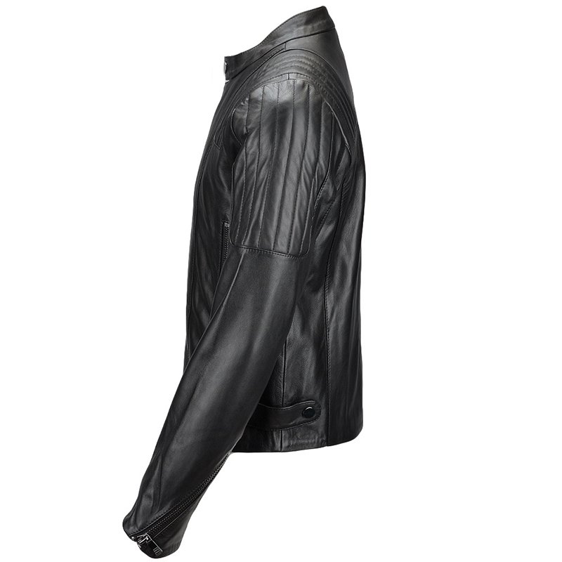 High Quality Faux Leather Jacket High Street Zip Pocket Jacket Men's Slim Fit Faux Jacket for Men