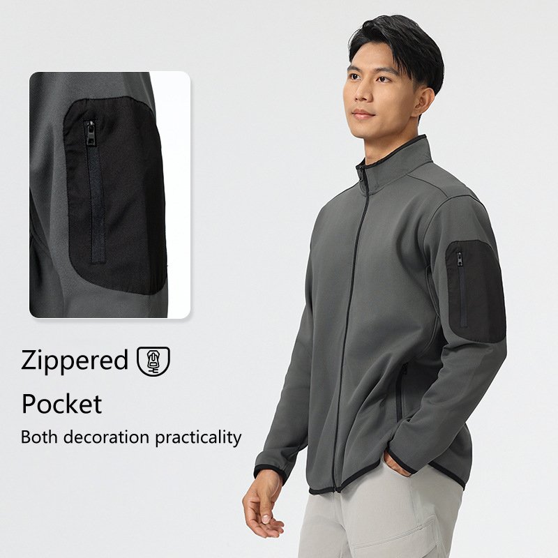 New autumn and winter men's jackets casual sports multi-pocket tops mature slim business jackets