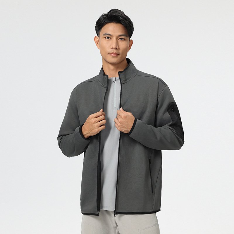 New autumn and winter men's jackets casual sports multi-pocket tops mature slim business jackets