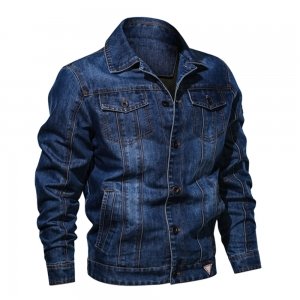 High Quality Autumn Casual Slim Denim Jacket Jean Jackets Plus Size Men's Jacket