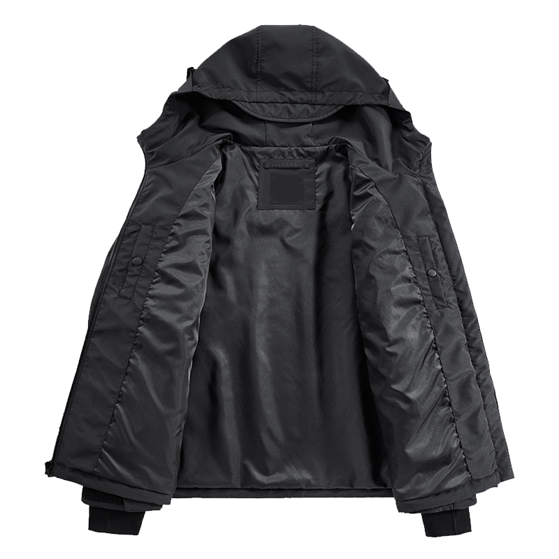 Oem Male Function Windbreaker Black Men's Techwear Cargo Jacket Coat Multi-pocket Hooded